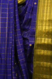 Royal Blue Gadwal Cotton Silk Saree - SRRBCGSS205