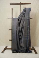 Metallic Blue Raw Silk Saree - SRMBRSS970