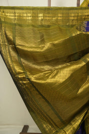 Royal Blue Gadwal Cotton Silk Saree - SRRBCGSS205