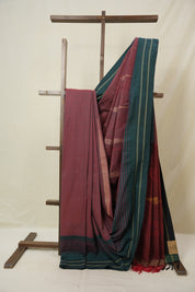 Dusty Mauve Cotton Ilkal Saree - SRDMCIS972