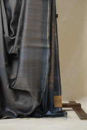 Metallic Blue Raw Silk Saree - SRMBRSS970