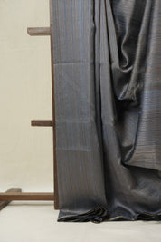 Metallic Blue Raw Silk Saree - SRMBRSS970