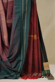 Dusty Mauve Cotton Ilkal Saree - SRDMCIS972