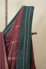 Dusty Mauve Cotton Ilkal Saree - SRDMCIS972