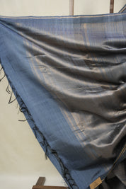 Metallic Blue Raw Silk Saree - SRMBRSS970