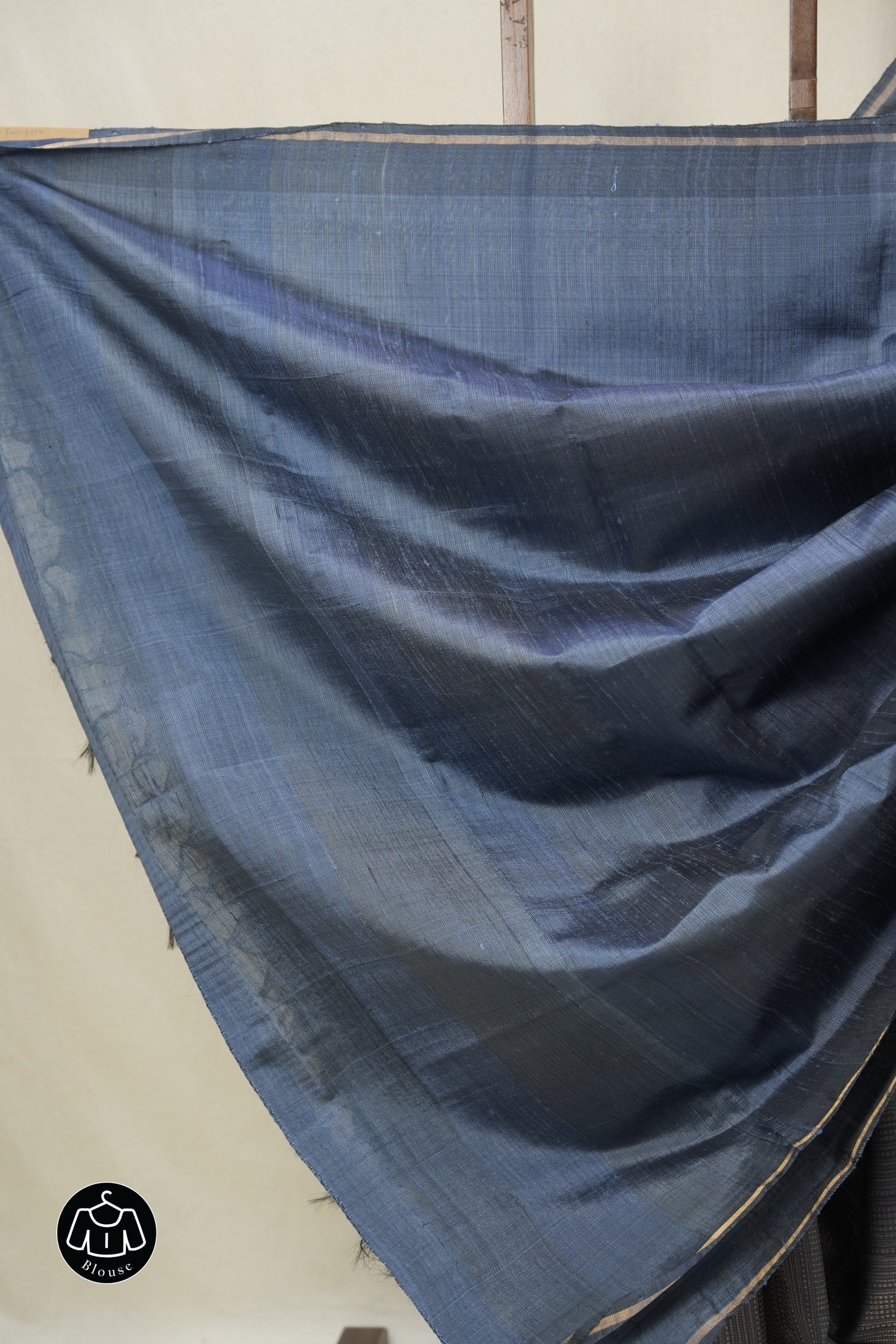 Metallic Blue Raw Silk Saree - SRMBRSS970