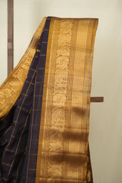 Coffee Brown Gadwal Cotton Silk Saree - SRCBGCSS204