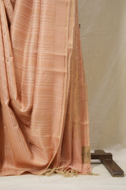 Peach Raw Silk Saree - SRPRSS971