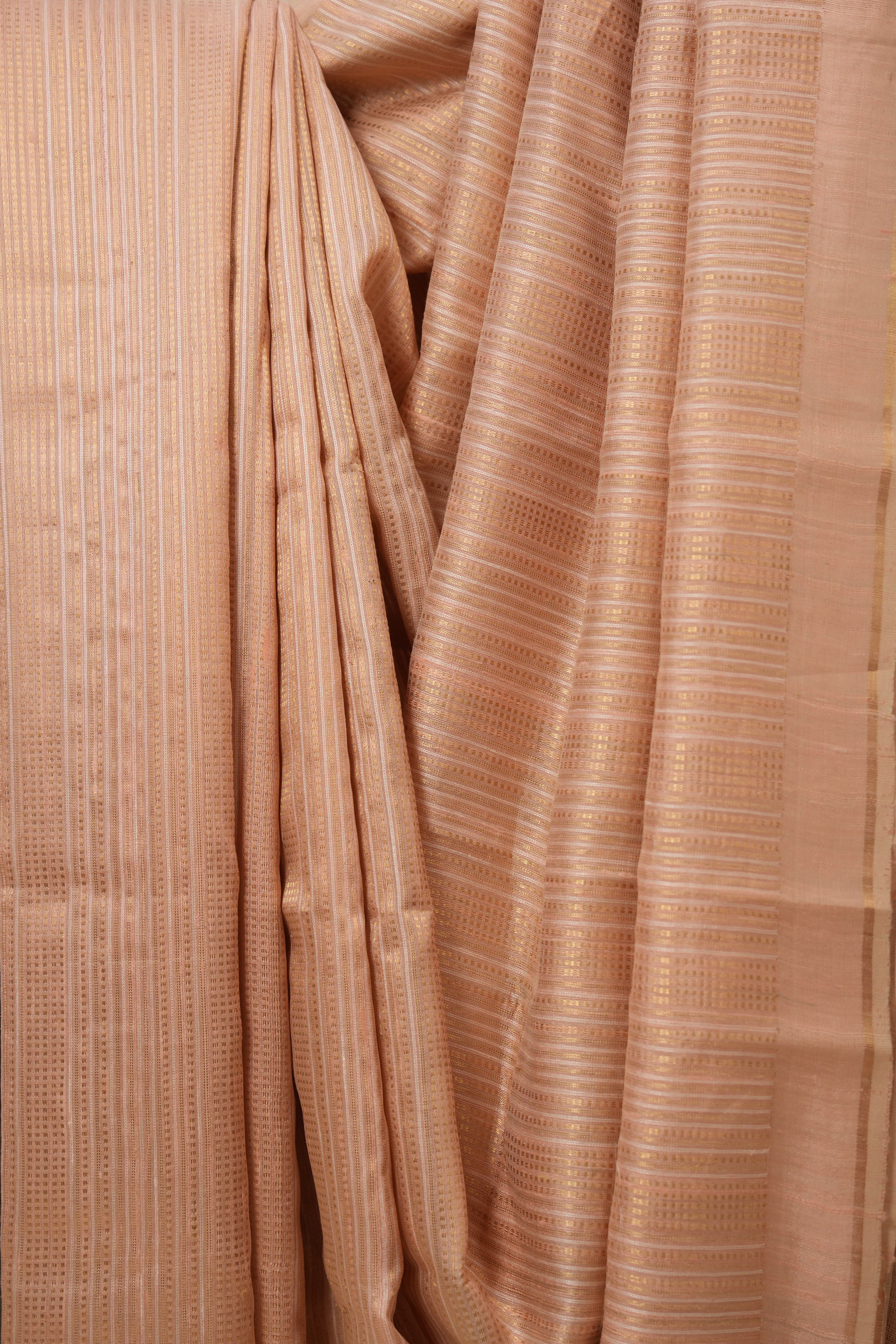 Peach Raw Silk Saree - SRPRSS971
