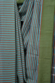 Turquoise Blue Cotton Ilkal Saree - SRTBCIS971