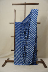 Blue Cotton Leheriya Saree - SRBMCLS277