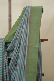 Turquoise Blue Cotton Ilkal Saree - SRTBCIS971