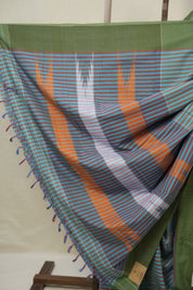 Turquoise Blue Cotton Ilkal Saree - SRTBCIS971