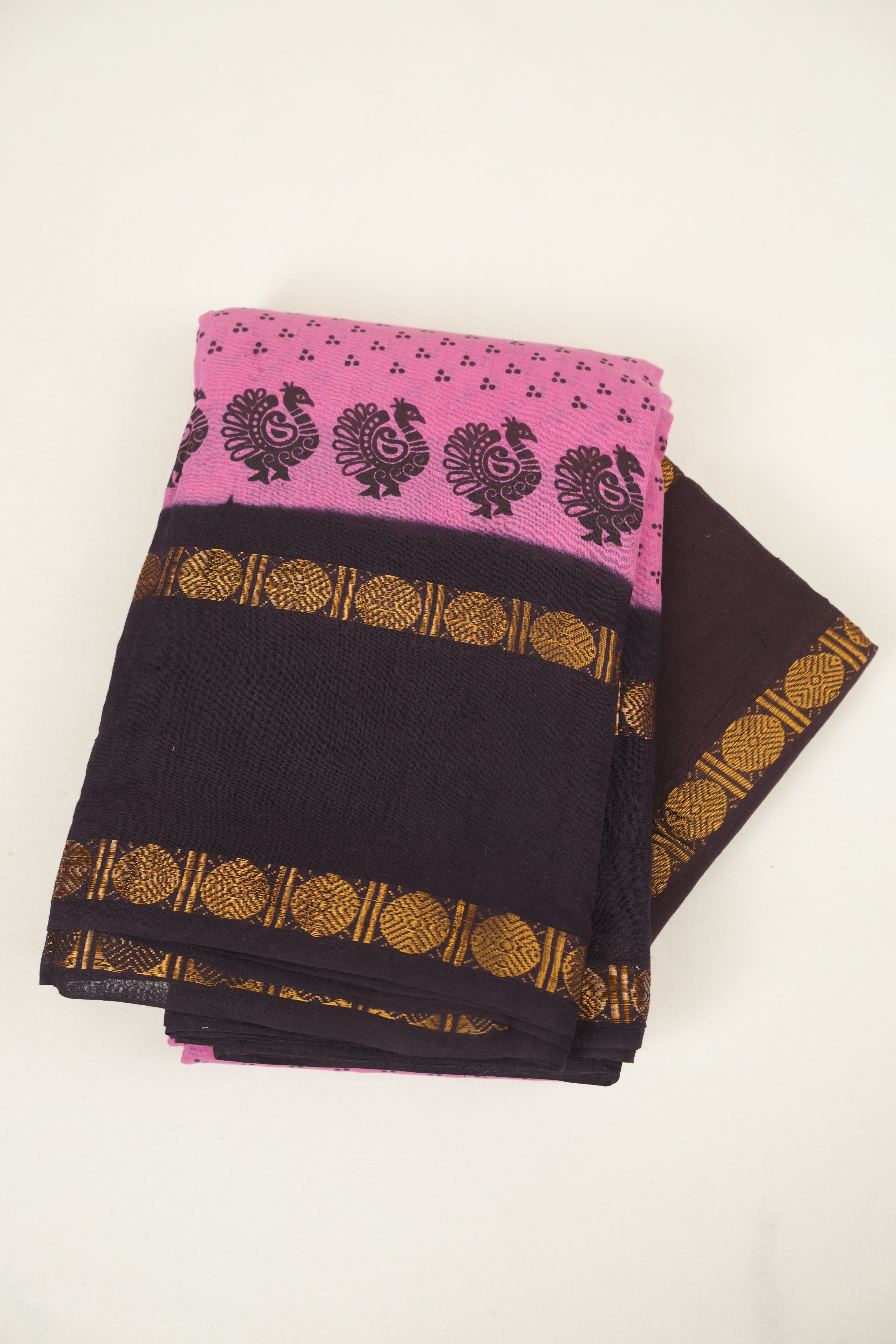 Pink Sungudi Cotton Saree - SRPSCS280