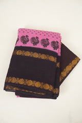 Pink Sungudi Cotton Saree - SRPSCS280