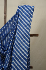 Blue Cotton Leheriya Saree - SRBMCLS277