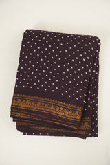 Deep Purple Sungudi Cotton Saree - SRDPSCS265