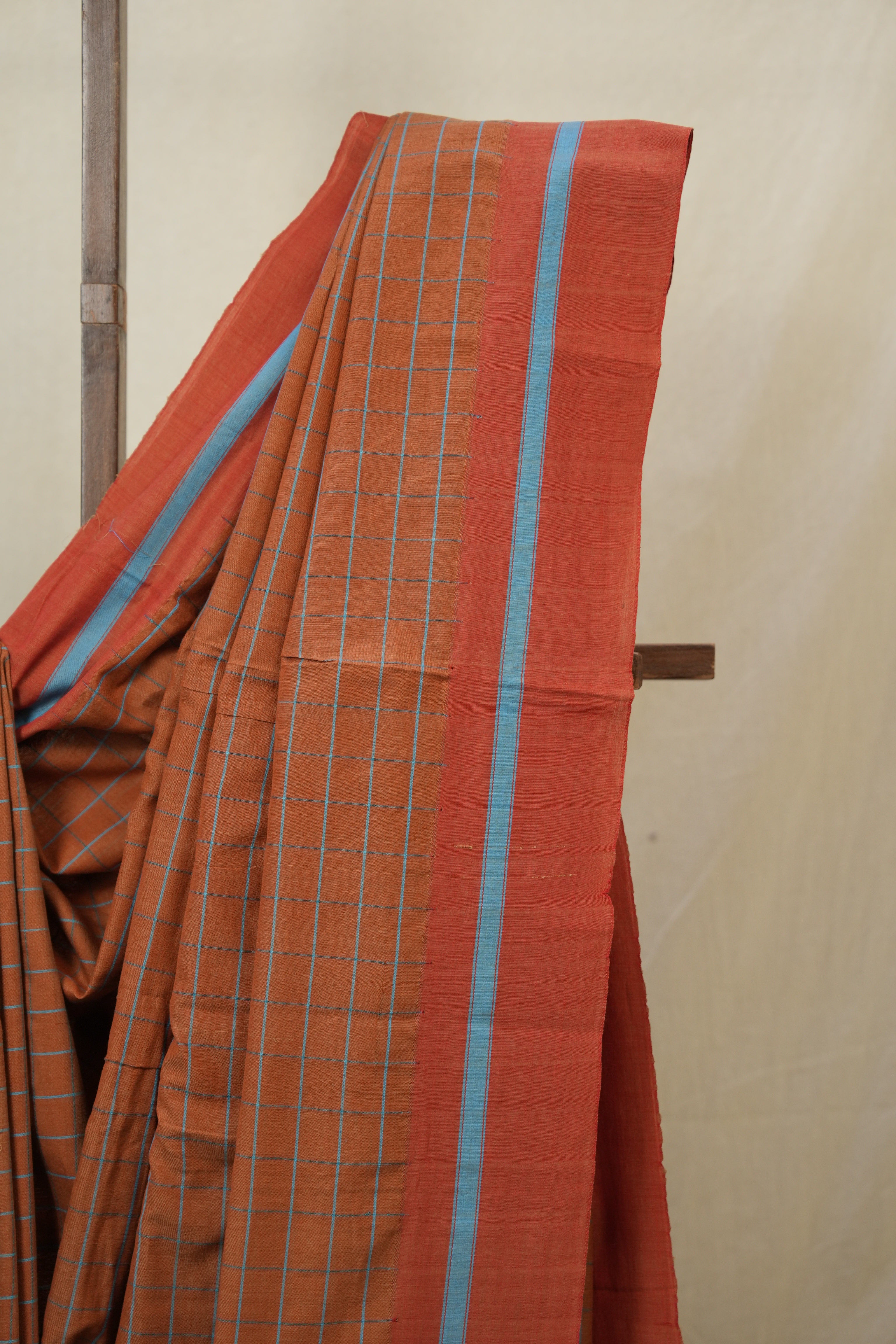 Copper Brown Cotton Ilkal Saree - SRCBCIS970