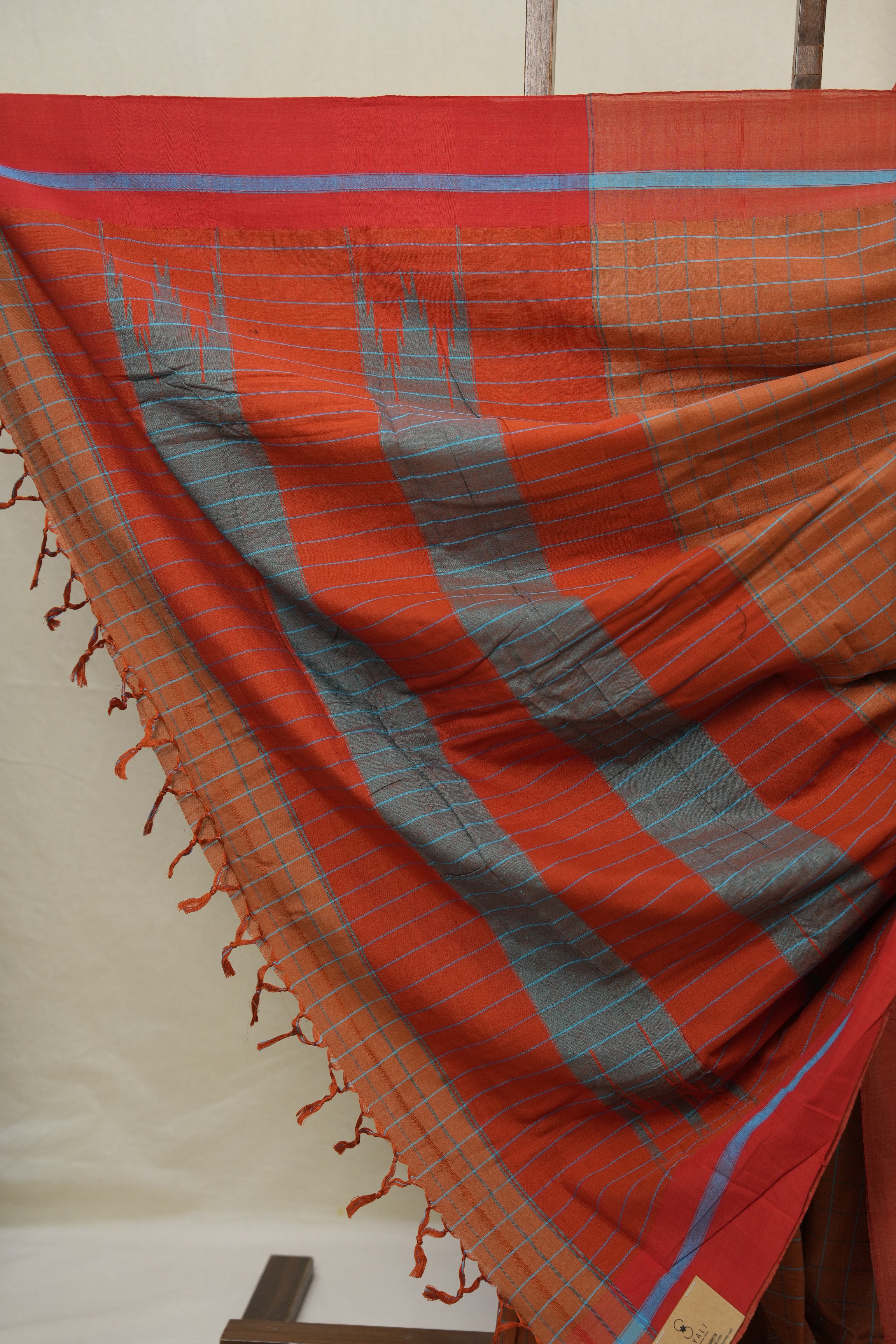 Copper Brown Cotton Ilkal Saree - SRCBCIS970