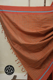 Copper Brown Cotton Ilkal Saree - SRCBCIS970