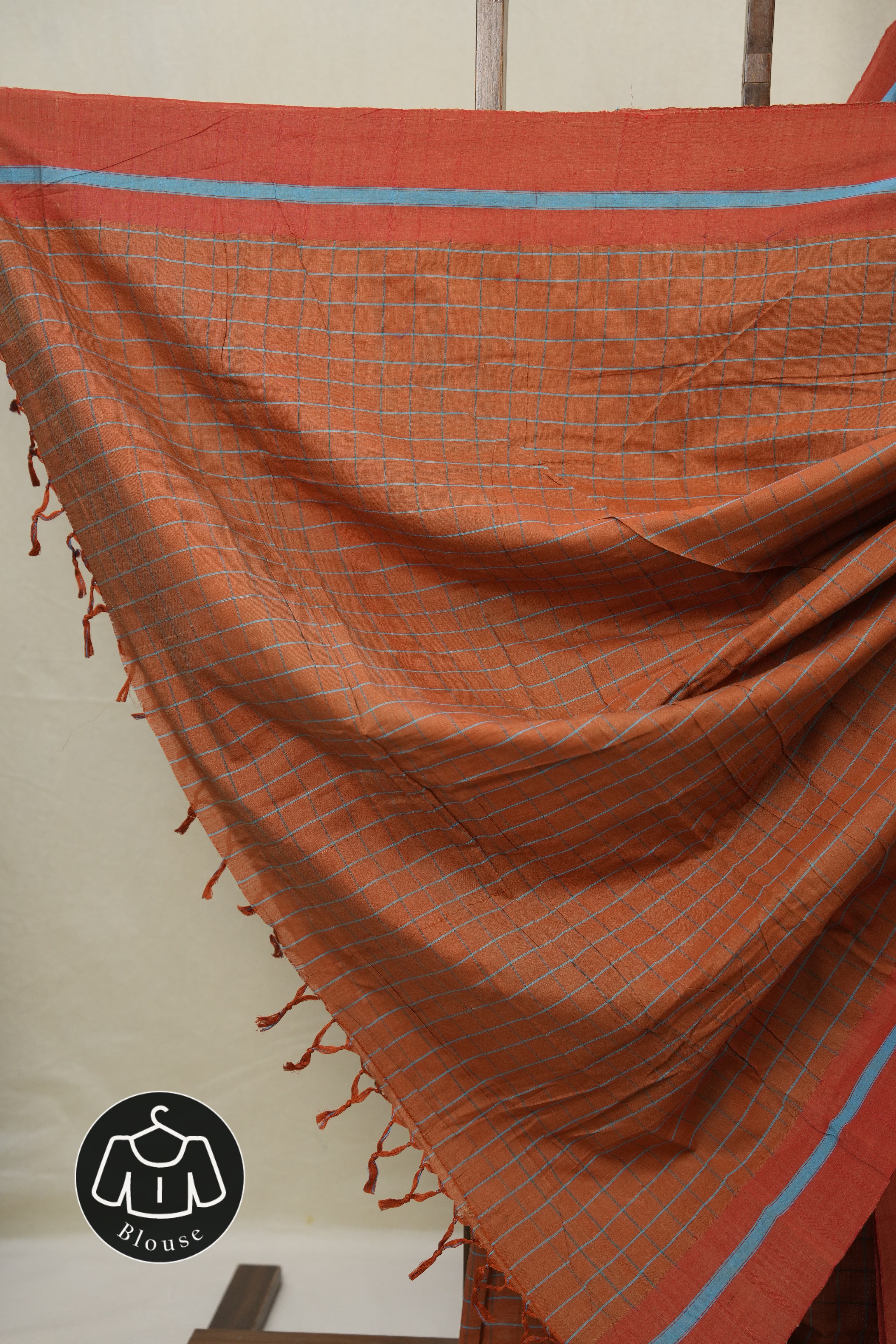 Copper Brown Cotton Ilkal Saree - SRCBCIS970