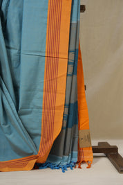 Sky Blue Cotton Ilkal Saree - SRDBCIS973