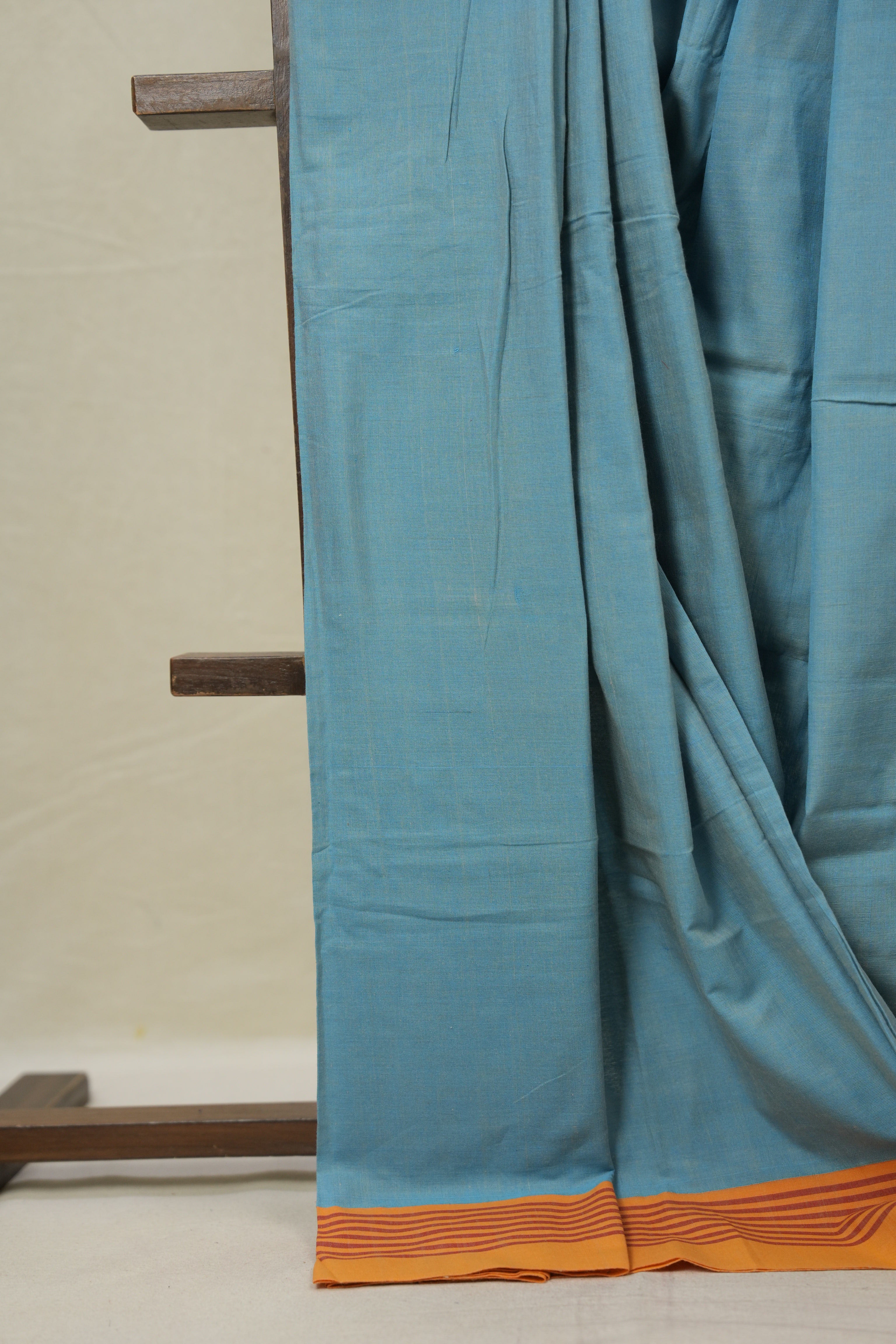 Sky Blue Cotton Ilkal Saree - SRDBCIS973