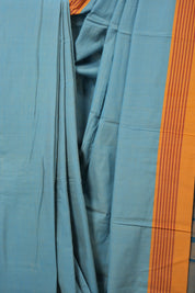 Sky Blue Cotton Ilkal Saree - SRDBCIS973