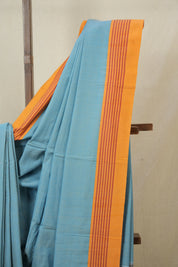 Sky Blue Cotton Ilkal Saree - SRDBCIS973