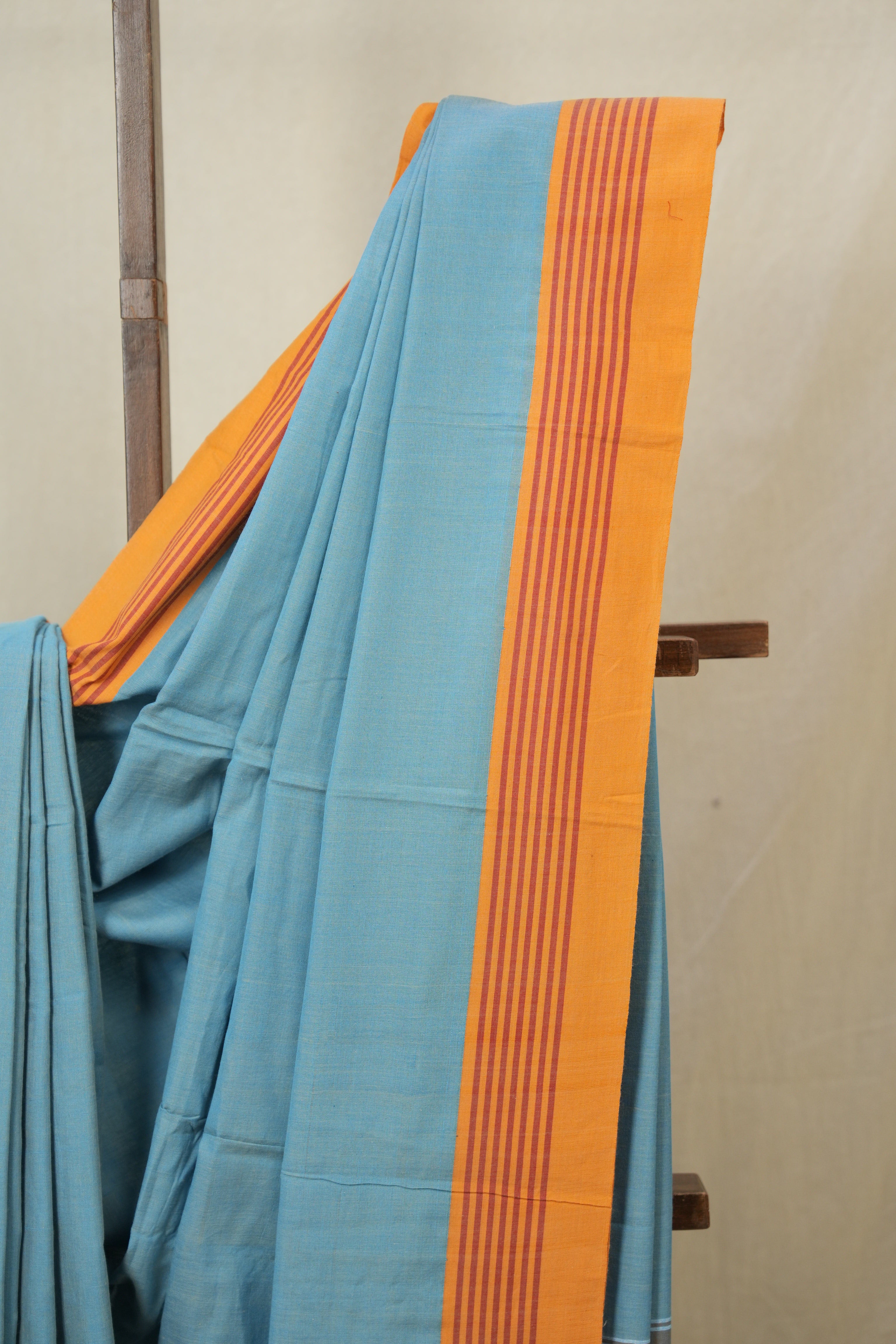 Sky Blue Cotton Ilkal Saree - SRDBCIS973