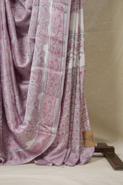 Pink Floral Print  HBP Modal Silk Saree - SRPMSS562