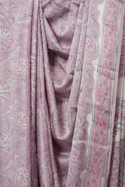 Pink Floral Print  HBP Modal Silk Saree - SRPMSS562