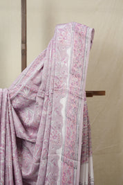 Pink Floral Print  HBP Modal Silk Saree - SRPMSS562