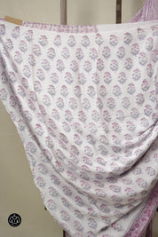 Pink Floral Print  HBP Modal Silk Saree - SRPMSS562