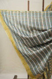 Olive Green HBP Cotton Silk Saree With Chanderi Border - SROGCSS1435
