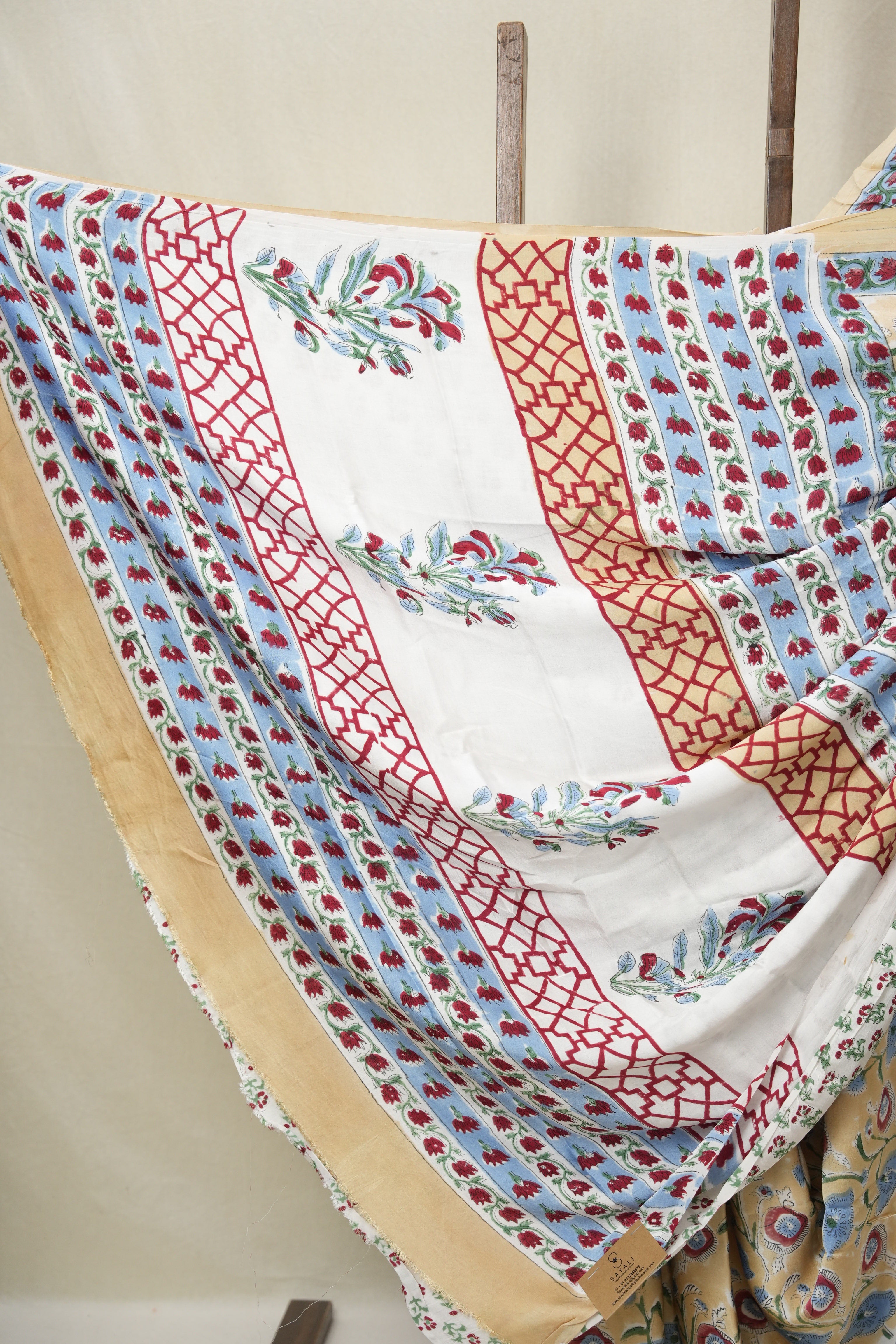 Beige Floral Print  HBP Modal Silk Saree - SRBMSS561