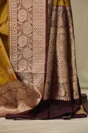 Mustard Yellow Banarasi Silk Saree - SRMYBSS984