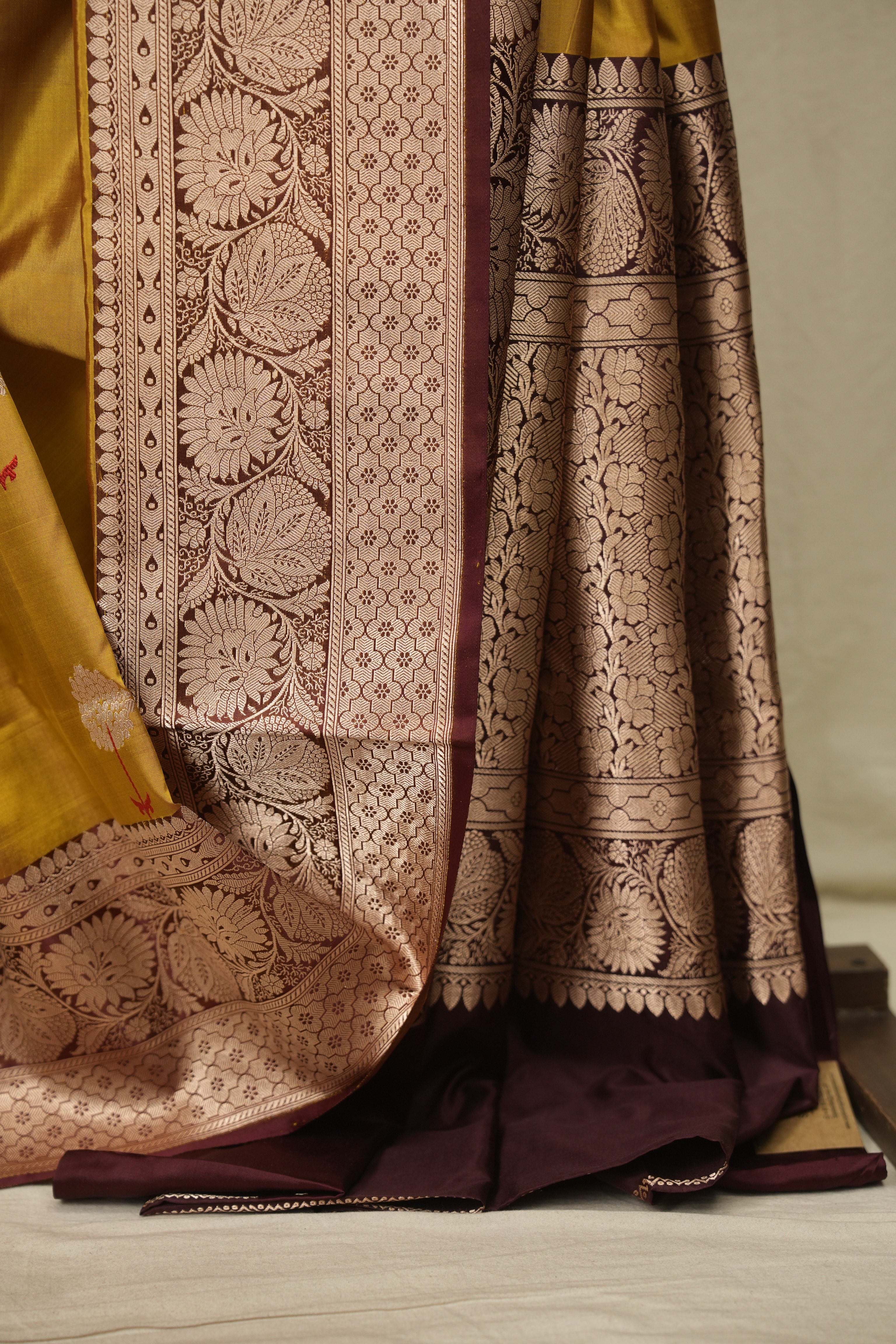 Mustard Yellow Banarasi Silk Saree - SRMYBSS984