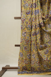 Yellow HBP Cotton Silk Saree With Chanderi Border - SRYCSS1434