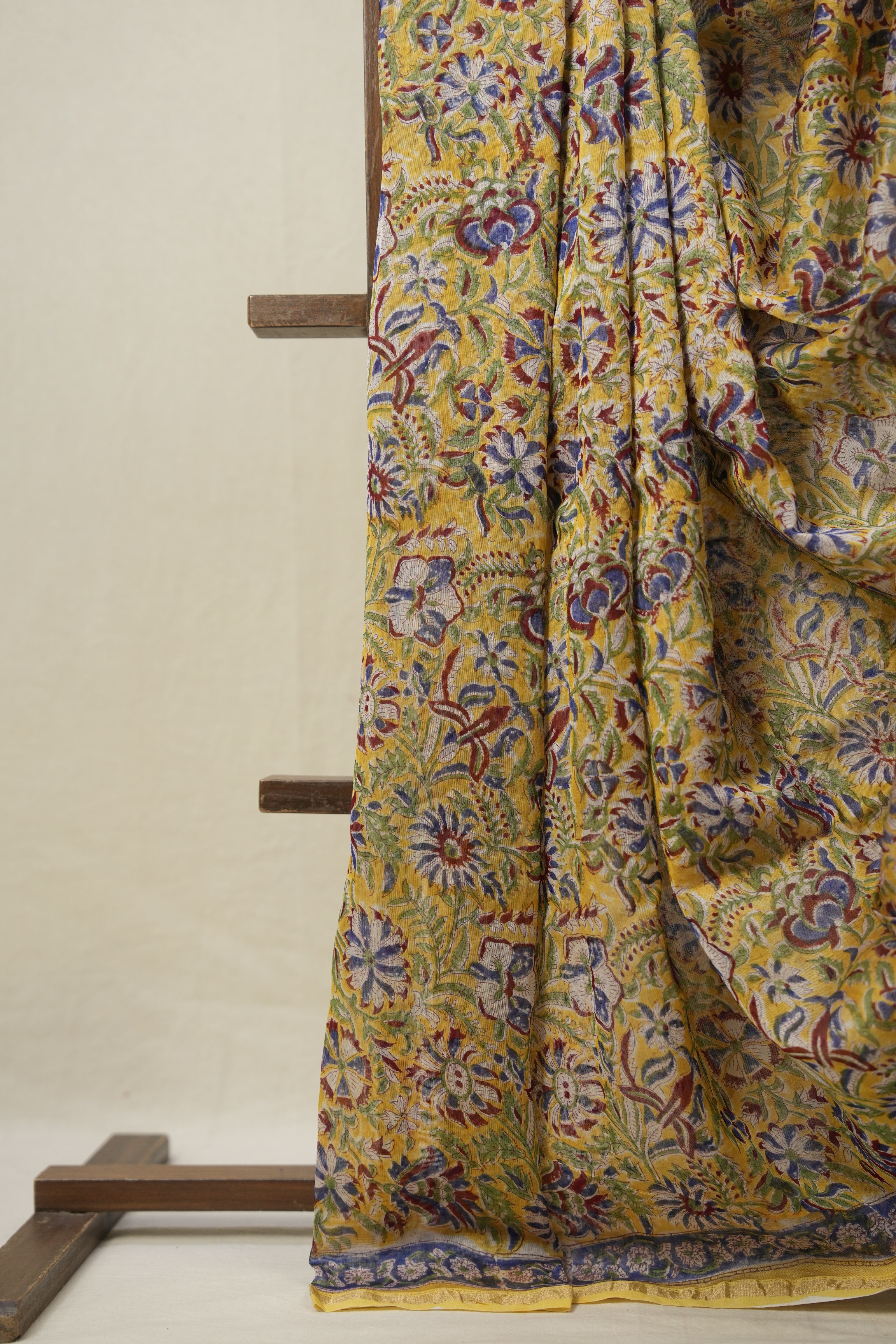Yellow HBP Cotton Silk Saree With Chanderi Border - SRYCSS1434