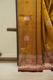 Mustard Yellow Banarasi Silk Saree - SRMYBSS984