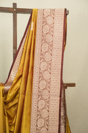 Mustard Yellow Banarasi Silk Saree - SRMYBSS984