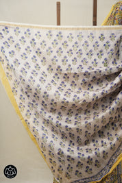 Yellow HBP Cotton Silk Saree With Chanderi Border - SRYCSS1434
