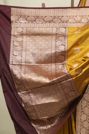 Mustard Yellow Banarasi Silk Saree - SRMYBSS984