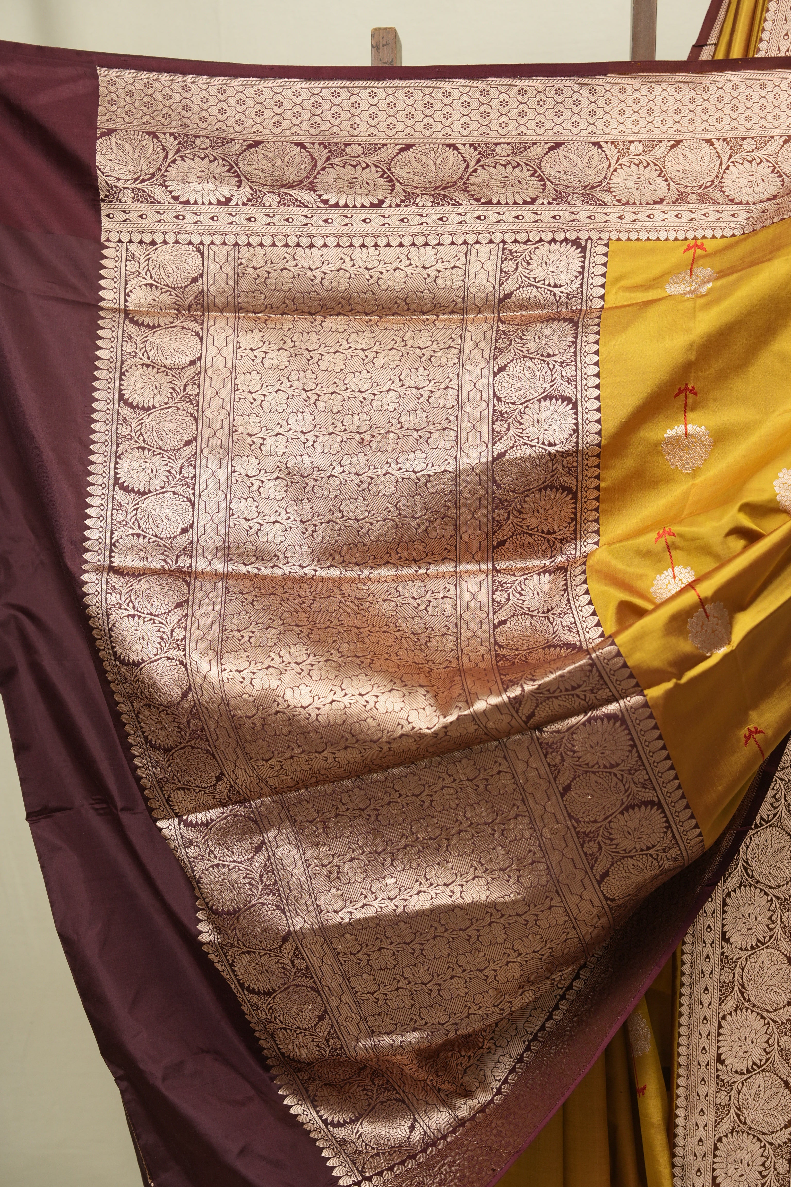 Mustard Yellow Banarasi Silk Saree - SRMYBSS984