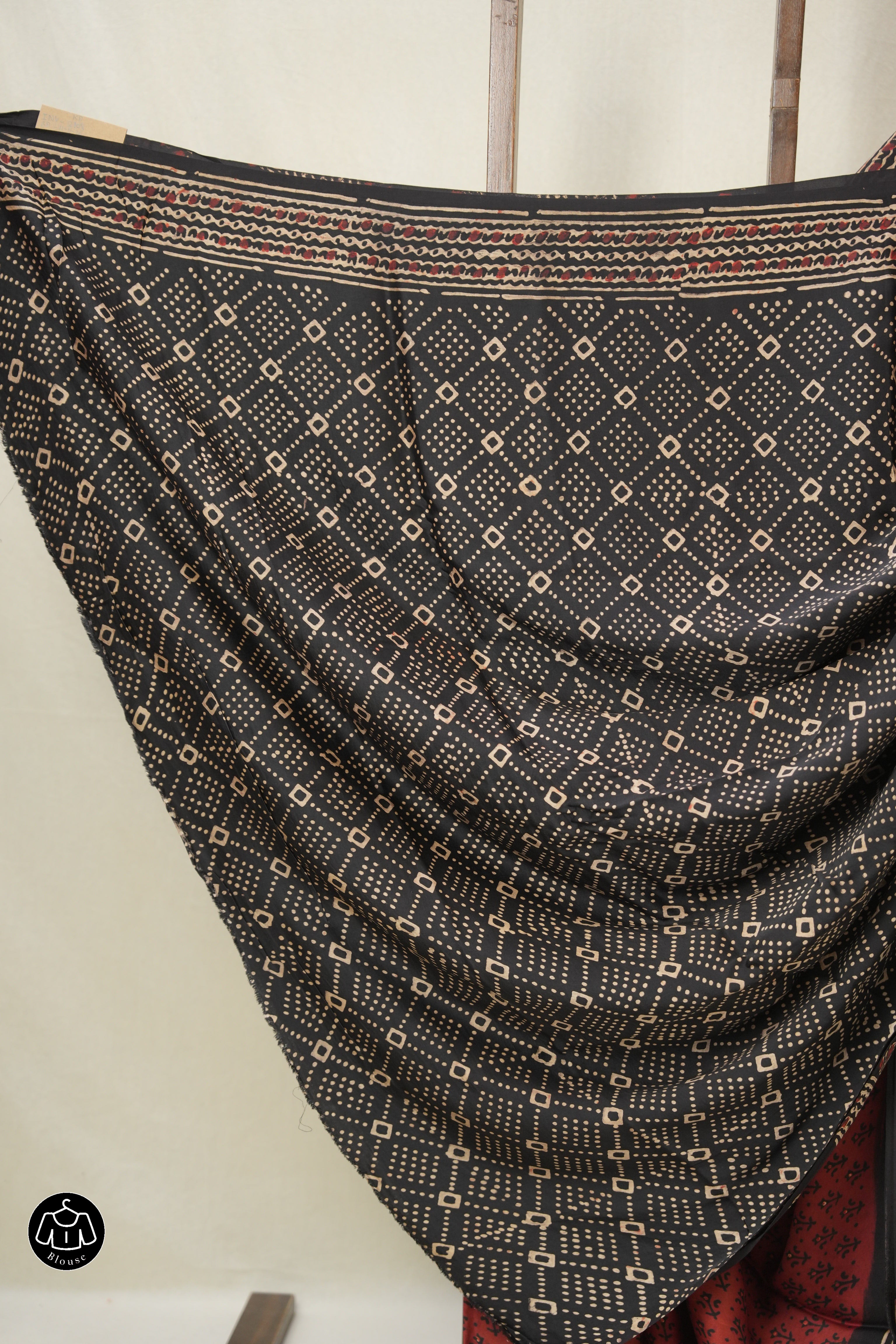 Rust Red Floral Print HBP Modal Silk Saree - SRRMSS560