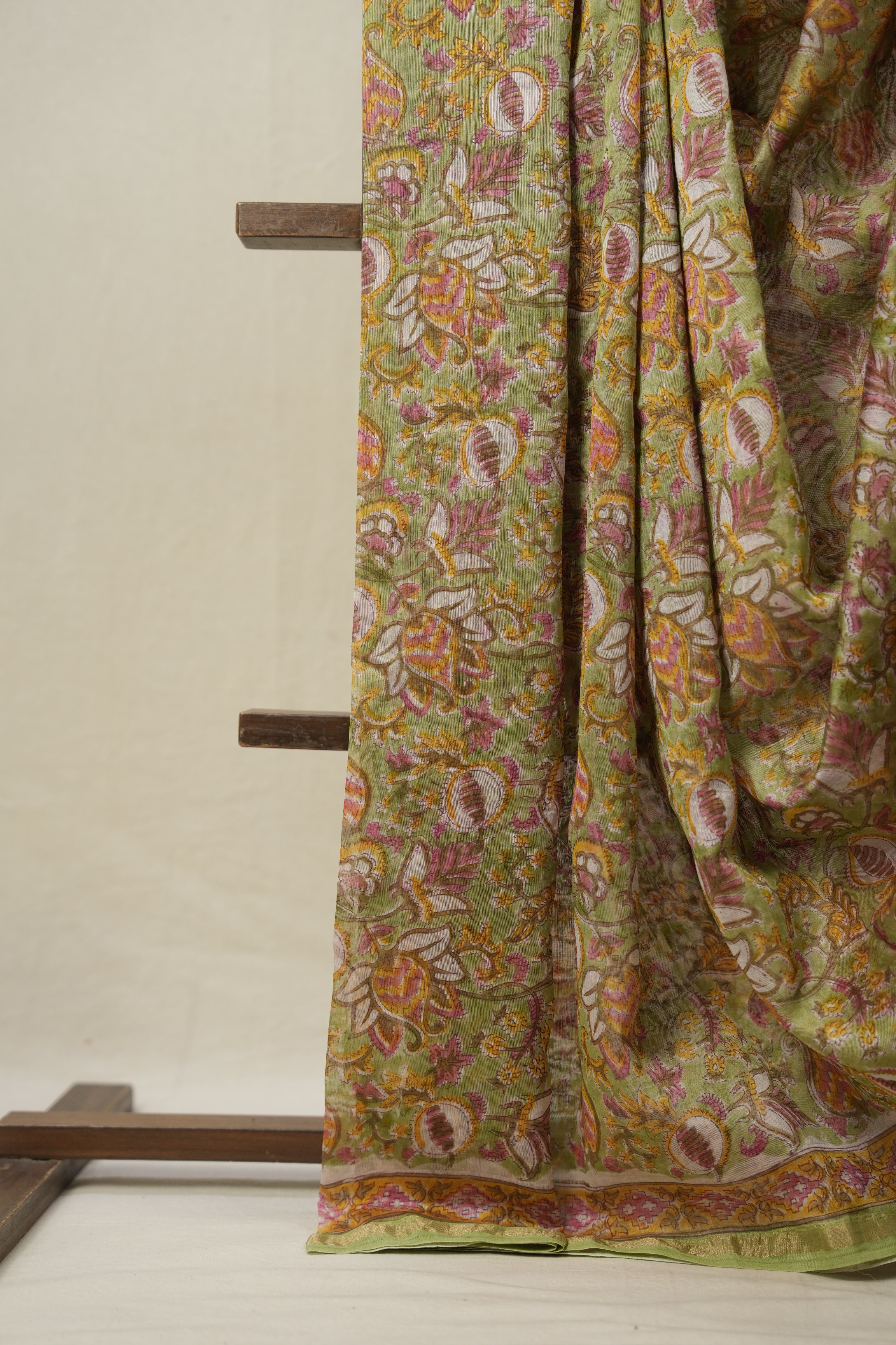 Pista Green HBP Cotton Silk Saree With Chanderi Border - SRPGCSS1433