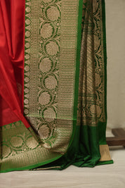 Red Banarasi Silk Saree - SRRBSS985