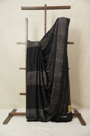 Black HBP Modal Silk Saree - SRBMSS557