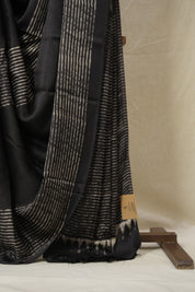 Black HBP Modal Silk Saree - SRBMSS557